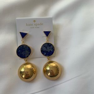 Kate spade lapis blue dome dangle earrings